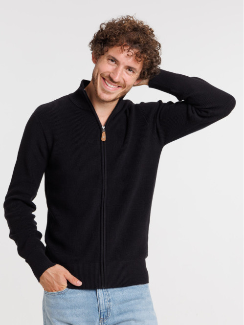 Gilet zippé noir homme