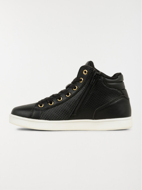 Baskets montantes noires femme (36-41)
