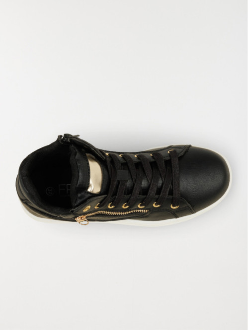 Baskets montantes noires femme (36-41)