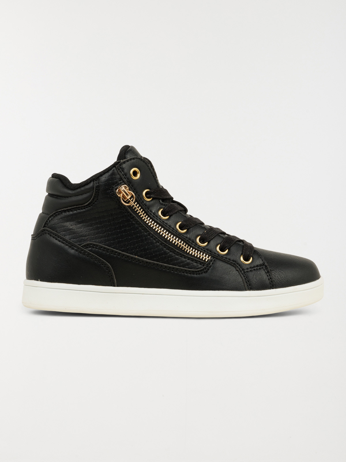 Baskets montantes noires femme (36-41)