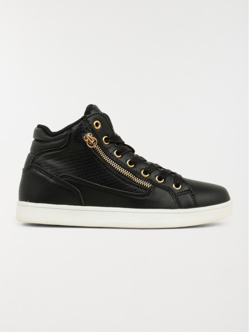 Baskets montantes noires femme (36-41)