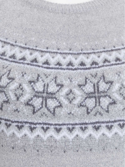 Pull gris chiné grande taille femme Pull gris chiné grande taille femme