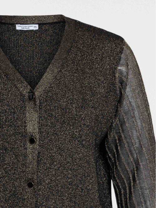 Gilet noir boutonné grande...