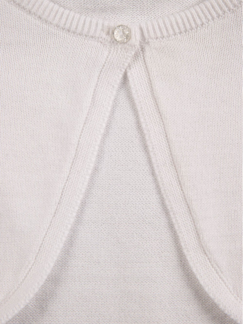 Gilet court blanc fille (3-24M)