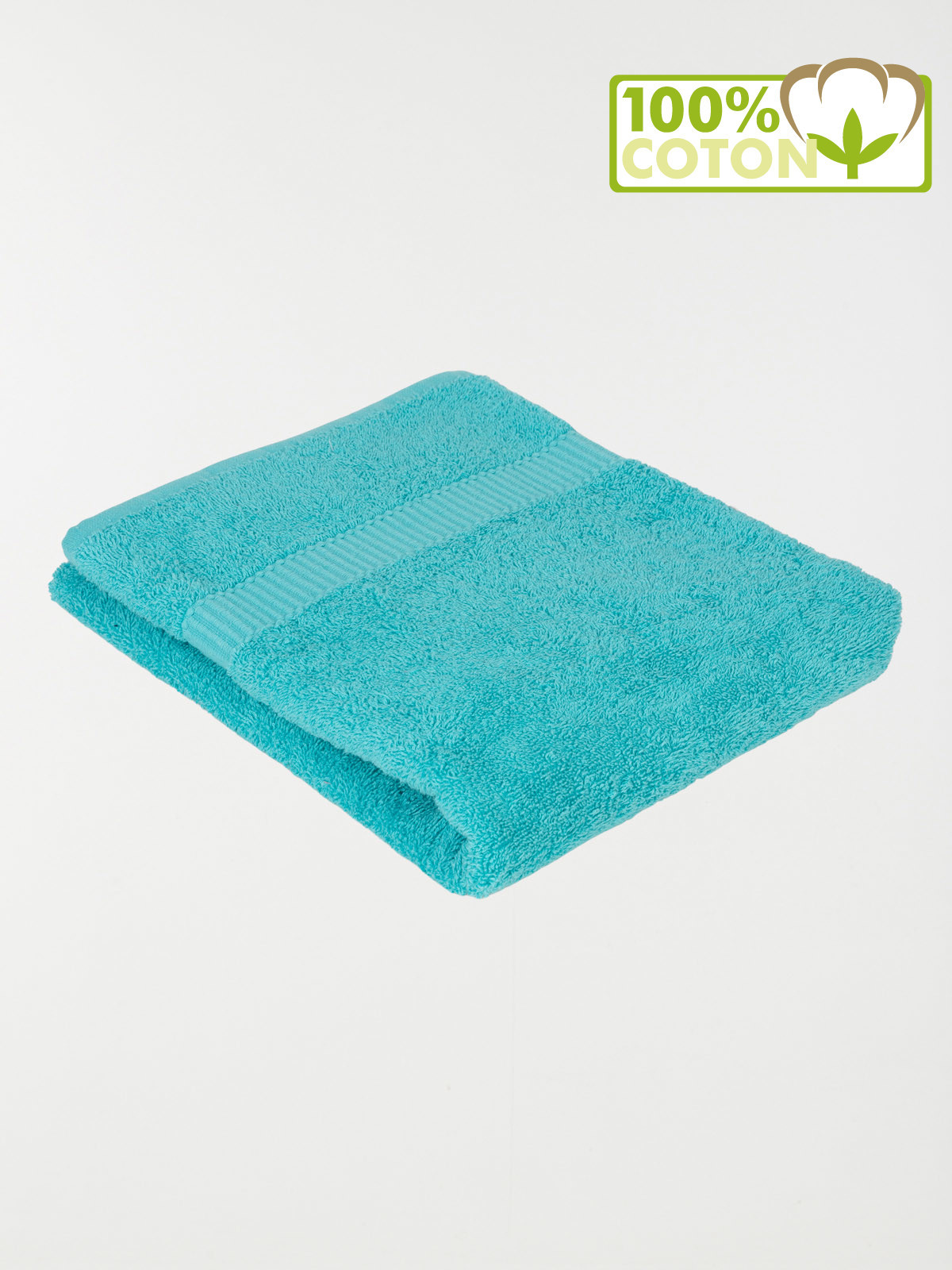 Drap de douche turquoise 70 x 130 cm