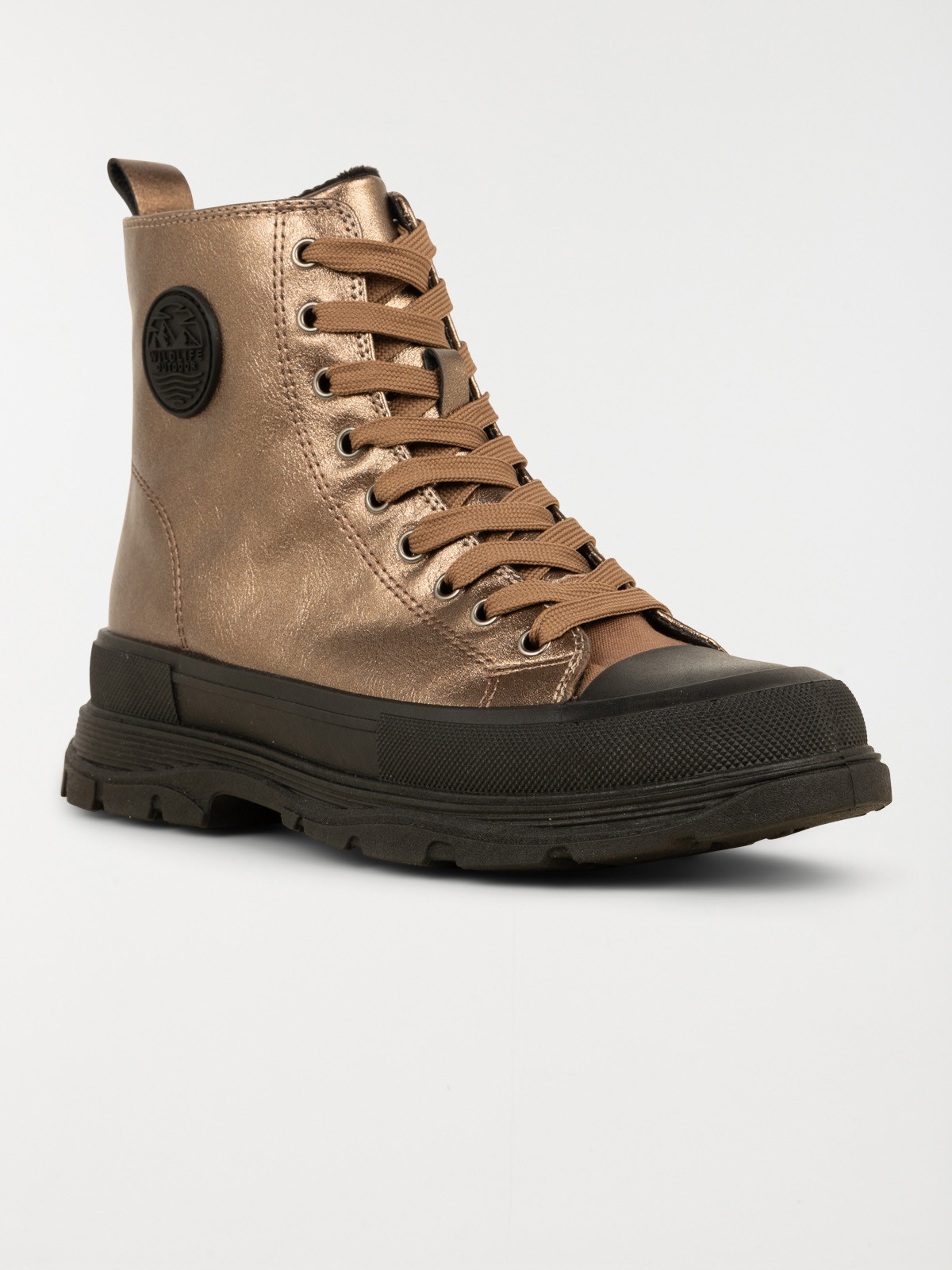 Baskets montantes femme bronze (36-41)