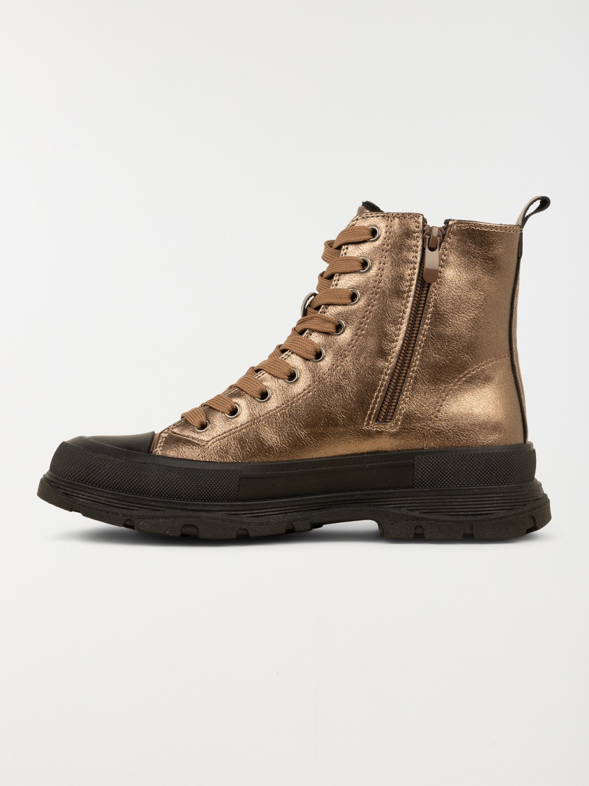 Baskets montantes femme bronze (36-41)