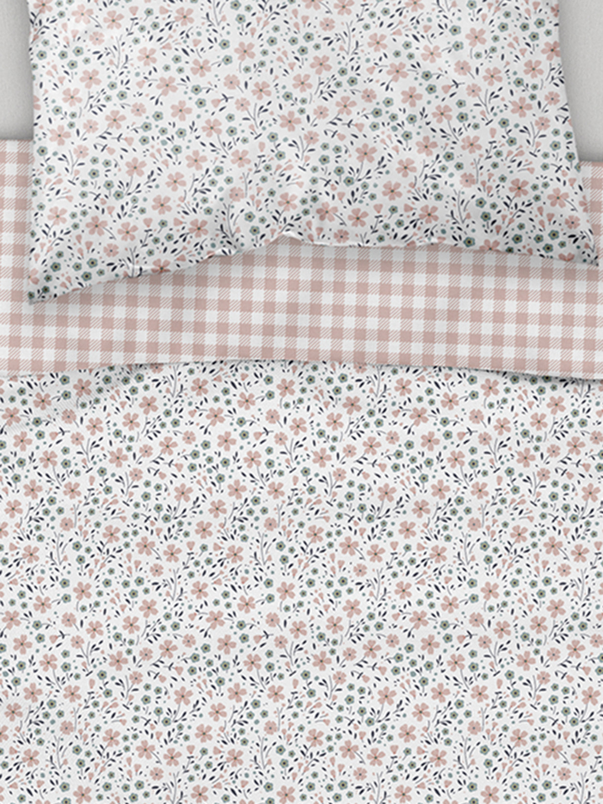 Parure fleurie 1 personne 140x200 cm Parure fleurie 1 personne 140x200 cm