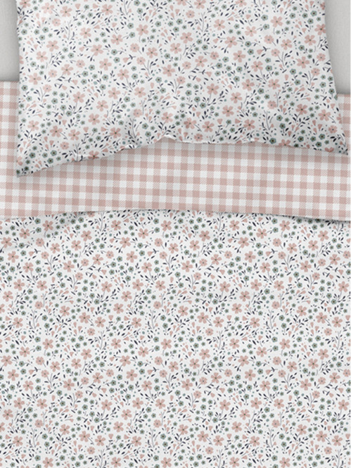 Parure fleurie 1 personne 140x200 cm Parure fleurie 1 personne 140x200 cm