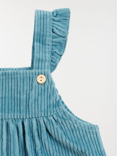 Robe velours bleu canard...