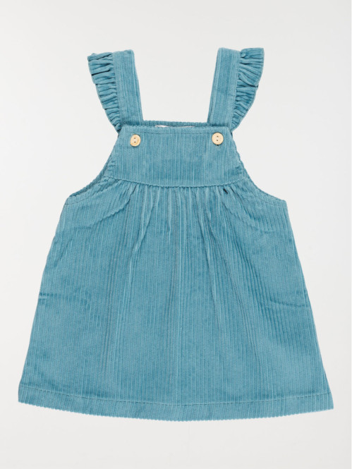 Robe velours bleu canard fille (3-36M)