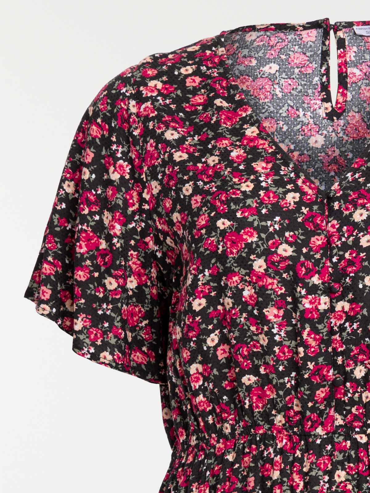 Robe fleurie grande taille femme