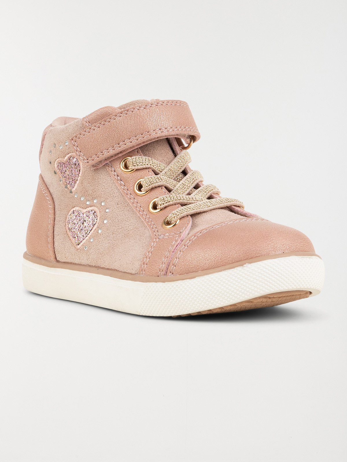 Baskets montantes roses fille (24-30)