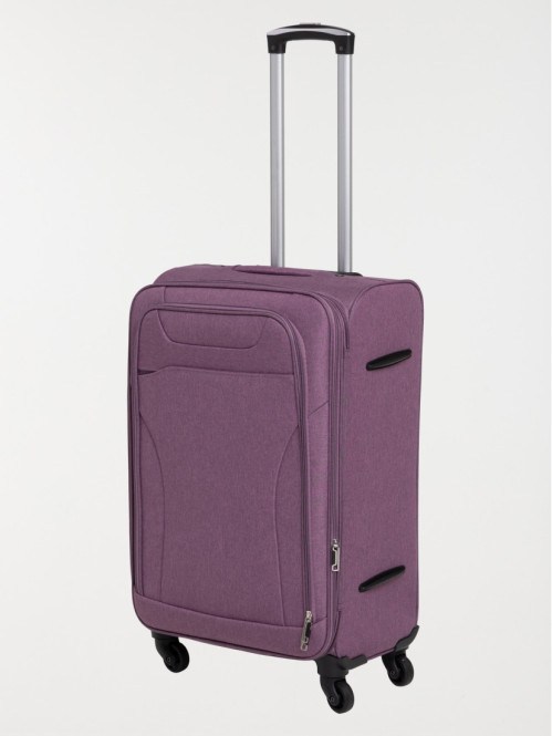 Valise souple lilas à roulettes Valise souple lilas à roulettes