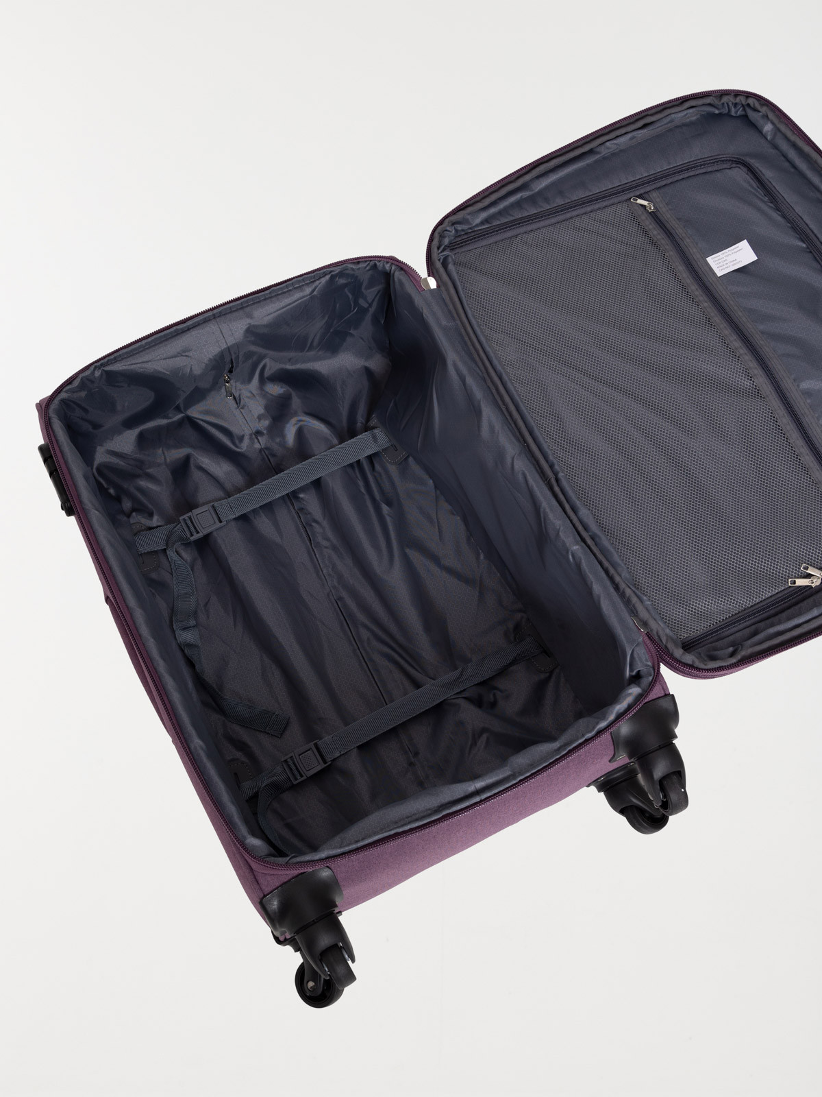 Valise souple lilas à roulettes Valise souple lilas à roulettes