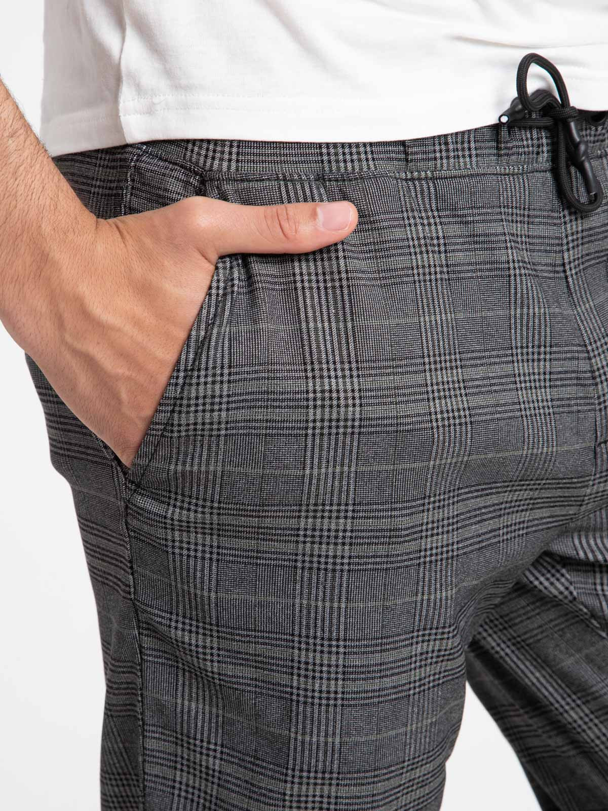 Pantalon carreaux taille élastique homme Pantalon carreaux taille élastique homme