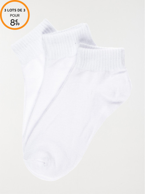 Lot 3 paires chaussettes de sport homme