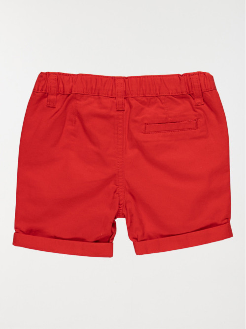 Bermuda chino rouge garçon (6-24M)
