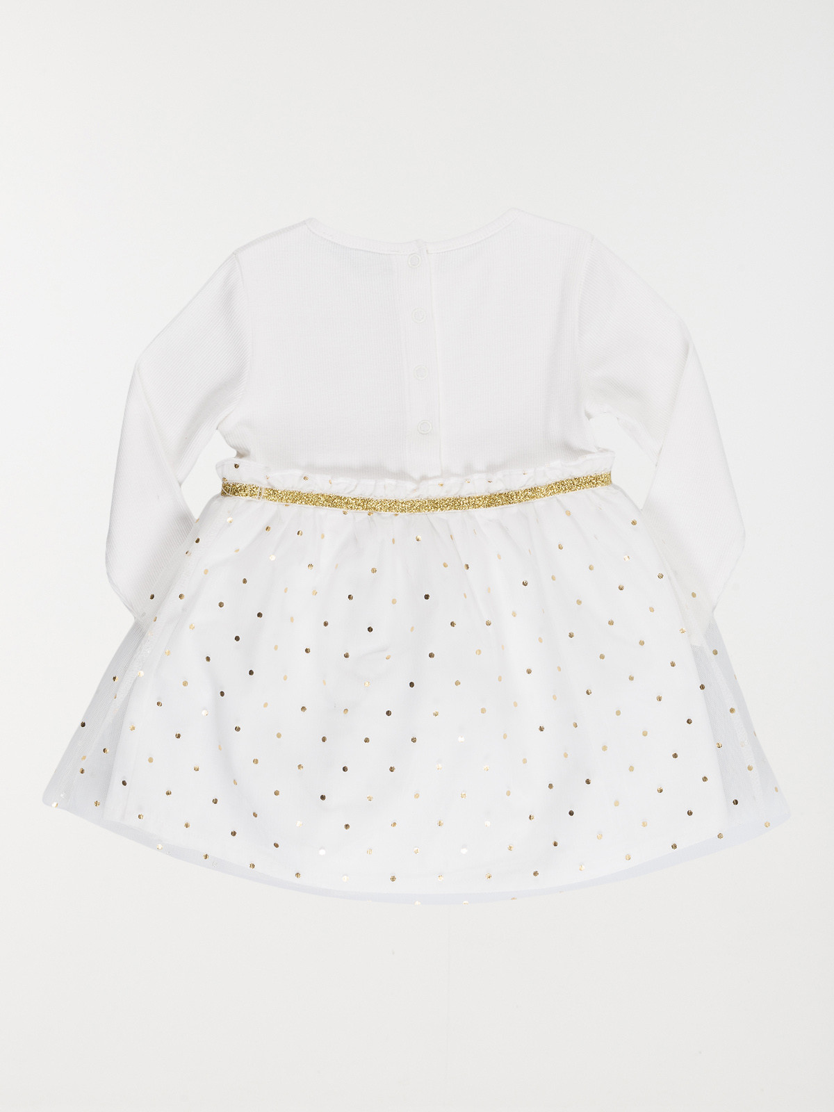 Robe coeur fille écru (3-36M)