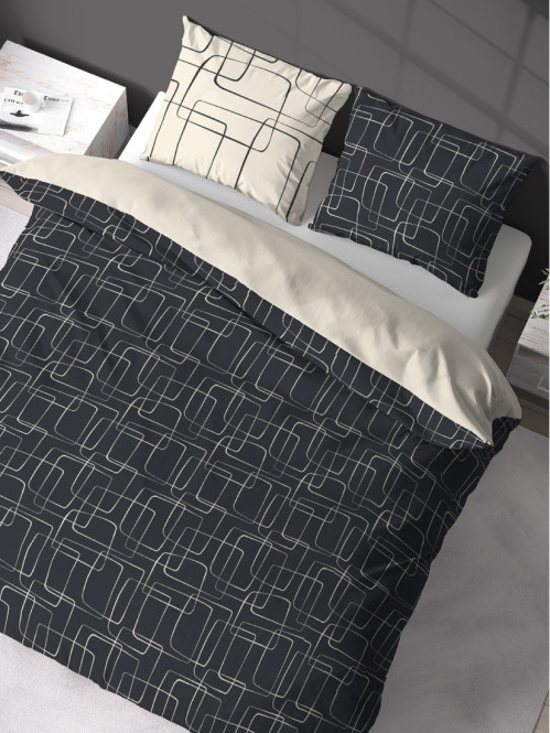 Parure graphique 2 personnes 240x220 cm Parure graphique 2 personnes 240x220 cm