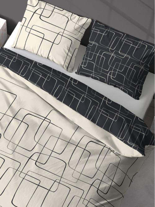 Parure graphique 2 personnes 240x220 cm Parure graphique 2 personnes 240x220 cm
