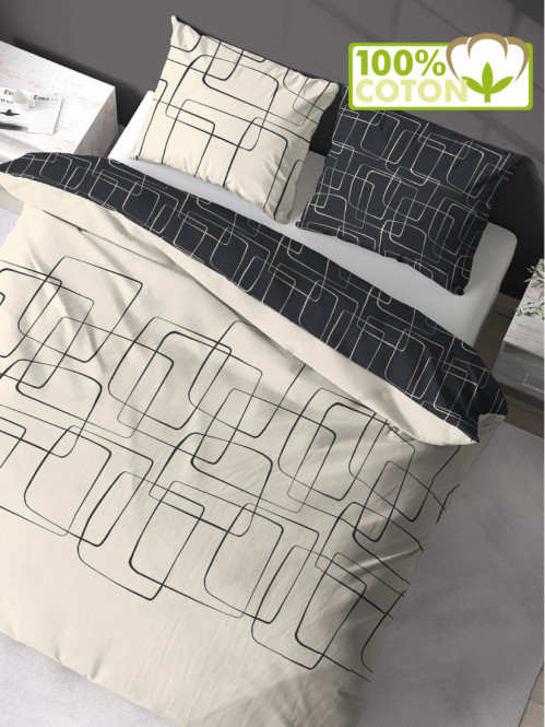 Parure graphique 2 personnes 240x220 cm