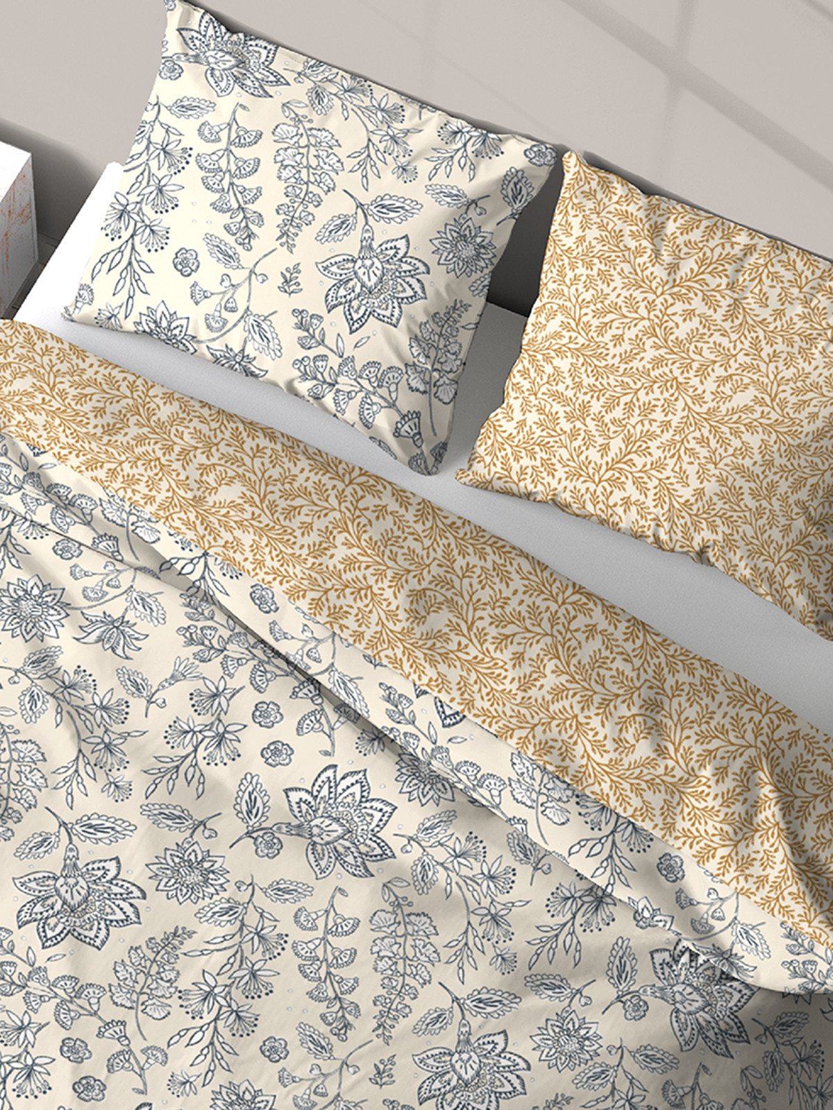 Parure fleurie 2 personnes 260x240 cm