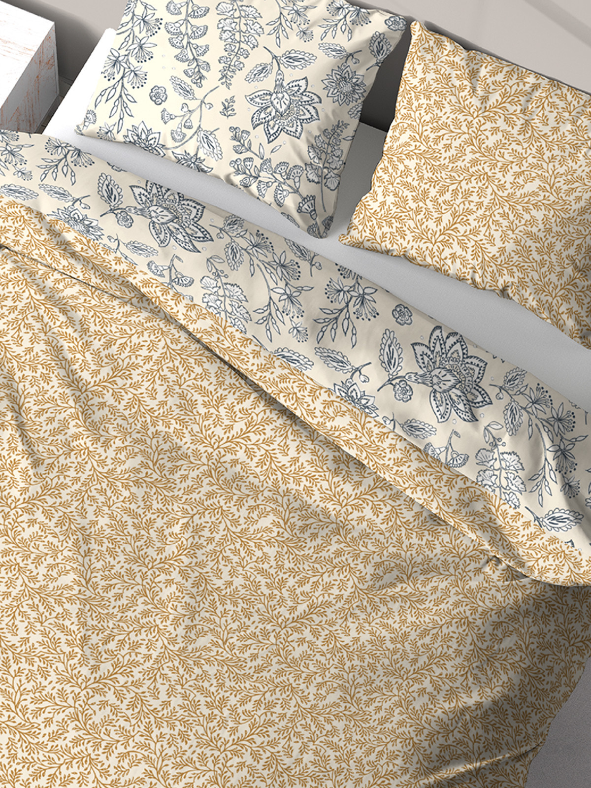 Parure fleurie 2 personnes 260x240 cm