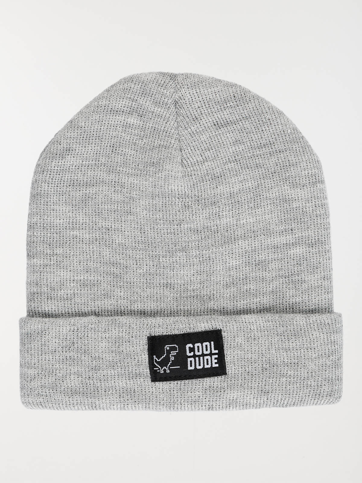 Bonnet revers gris clair chiné garçon