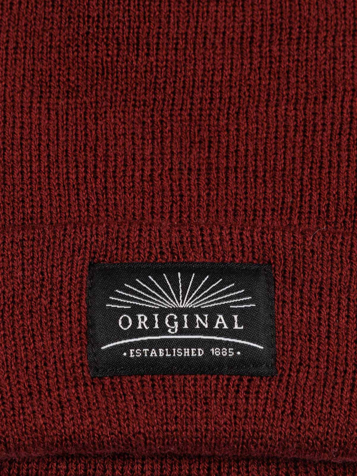 Bonnet revers bordeaux homme Bonnet revers bordeaux homme