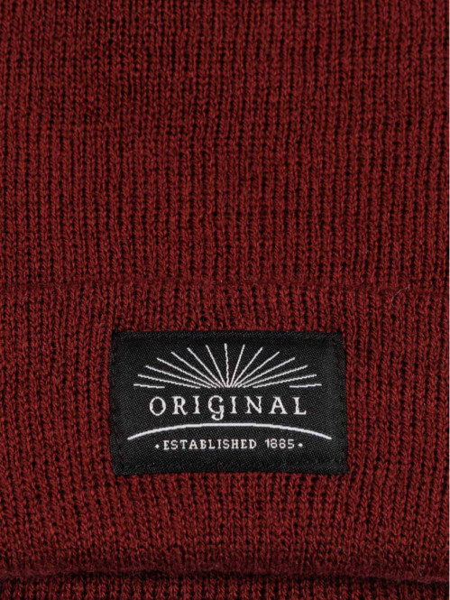 Bonnet revers bordeaux homme Bonnet revers bordeaux homme