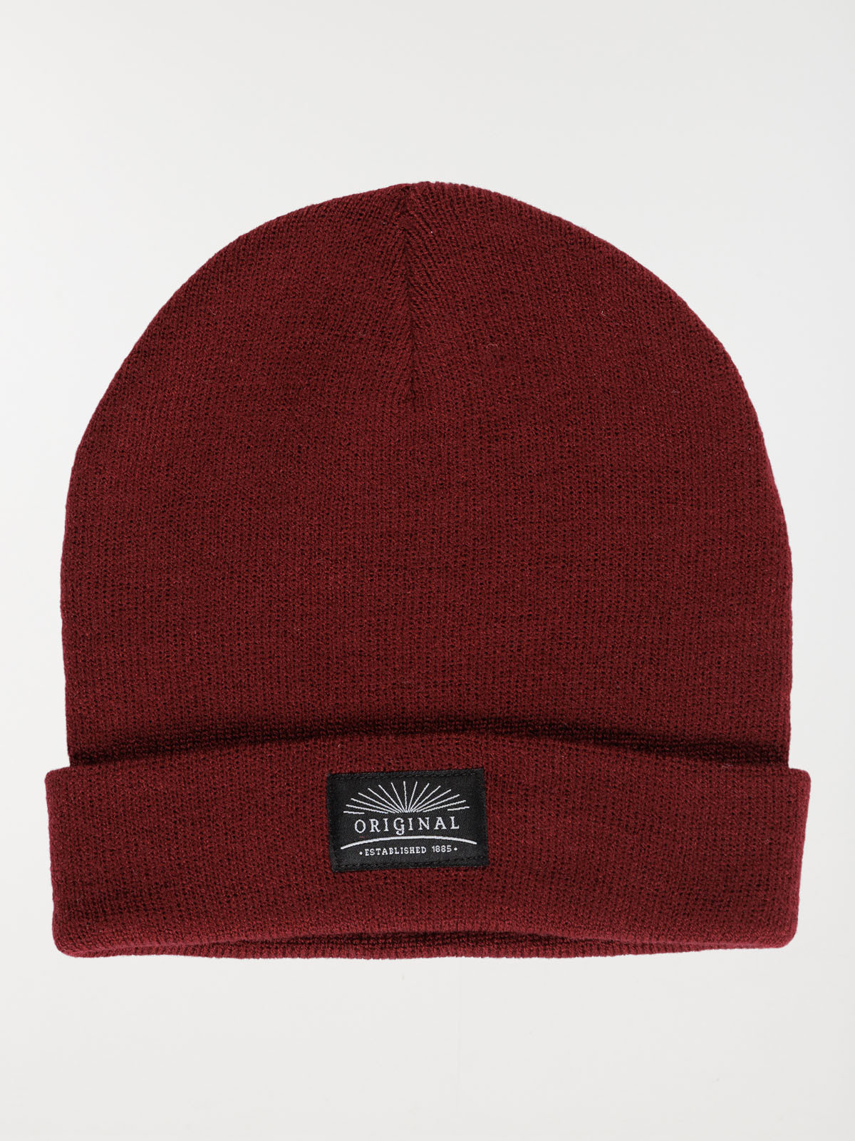 Bonnet revers bordeaux homme