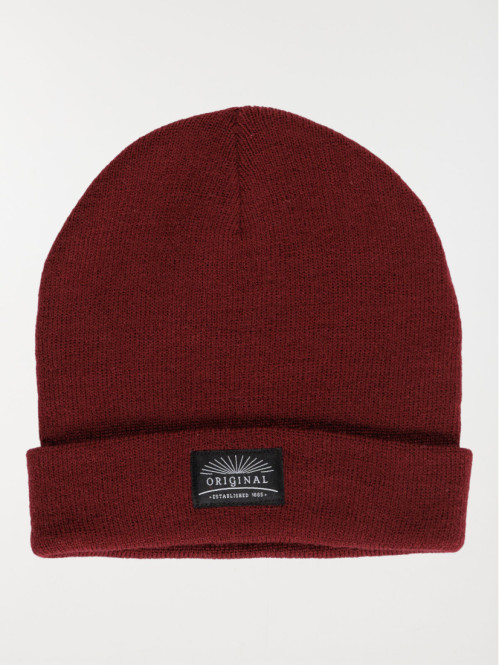 Bonnet revers bordeaux homme