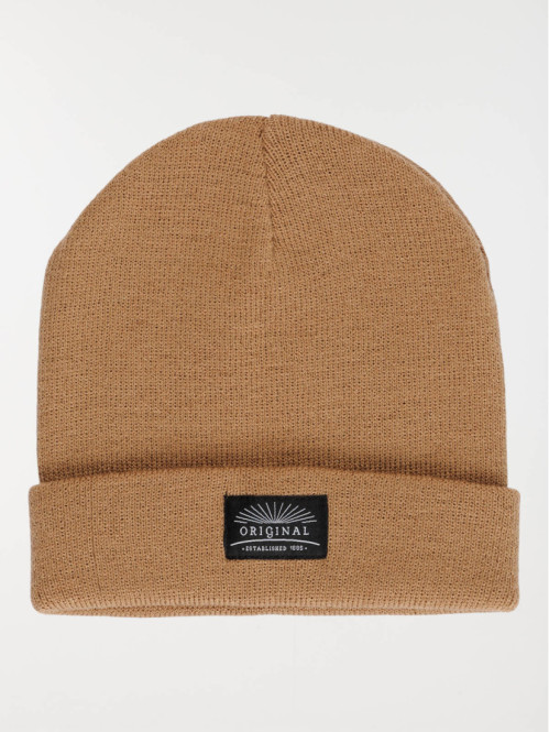 Bonnet fauve revers homme