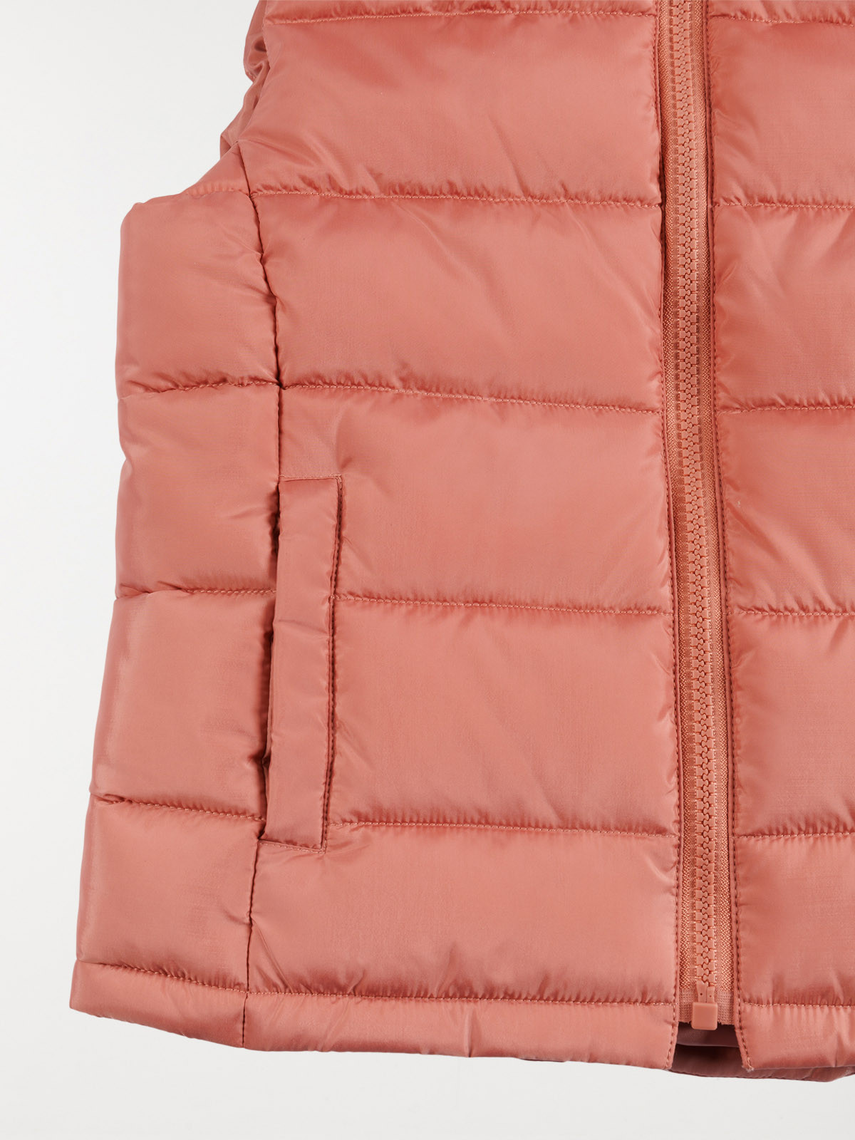 Doudoune sans manches rose fille (3-12A)