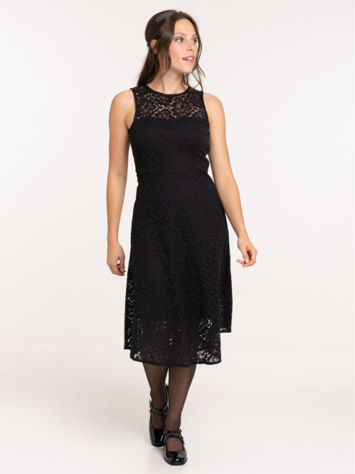 Robe dentelle noire femme
