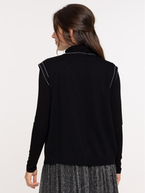Petit gilet noir femme outlet
