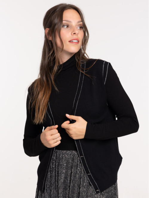 Gilet noir sans manches femme
