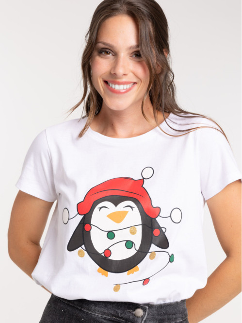 Tee-shirt pingouin de Noël...