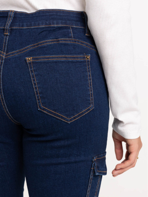 Jean skinny push up cargo brut femme Jean skinny push up cargo brut femme