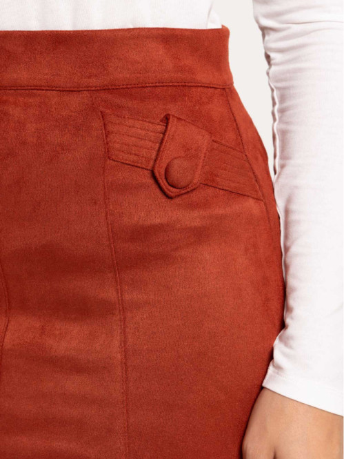 Jupe courte suédine femme