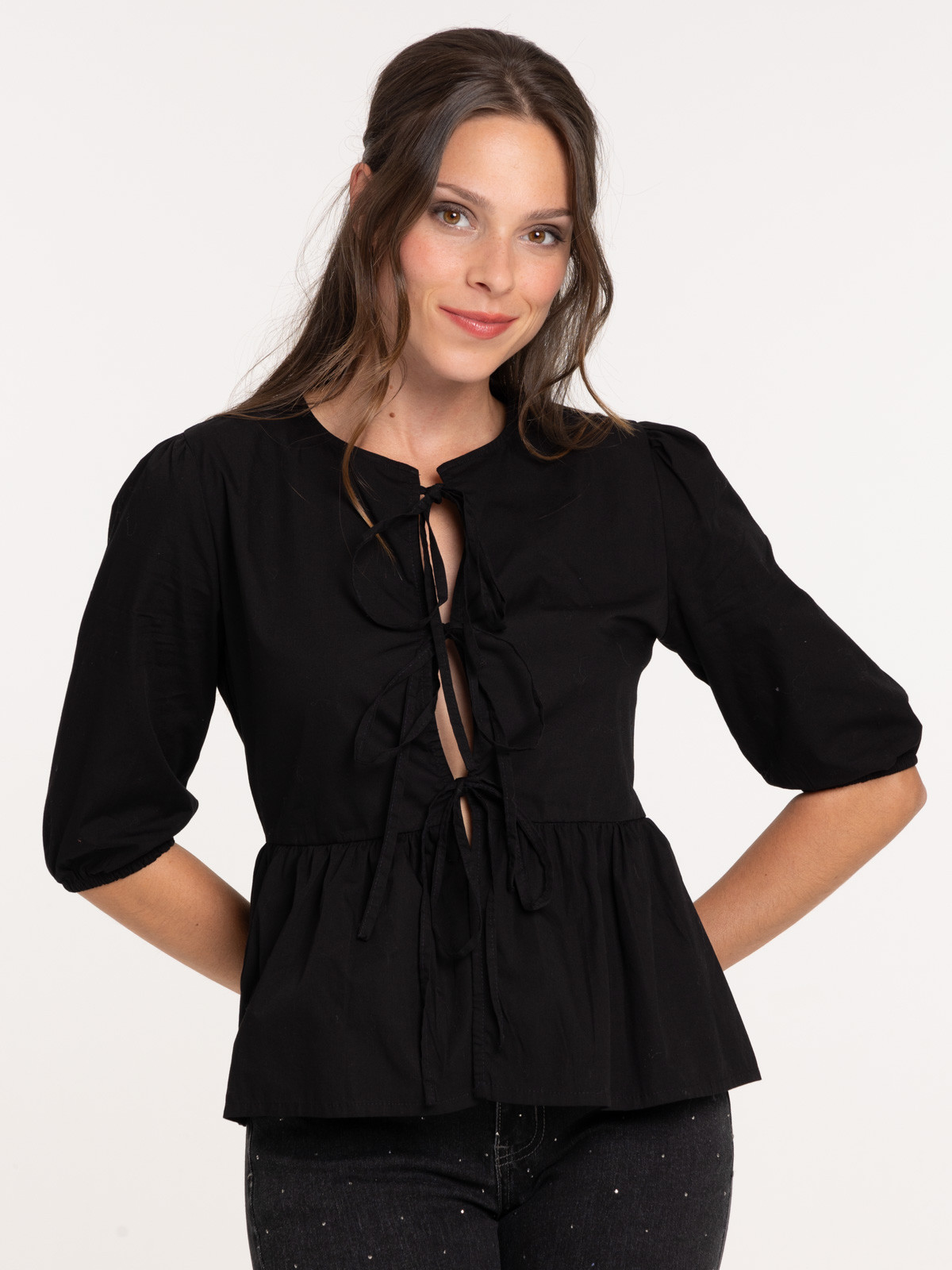 Blouse à nouer devant femme