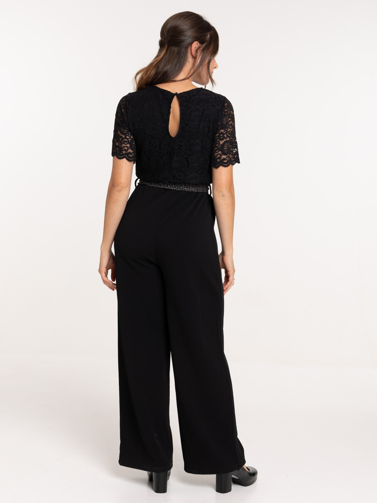 Combinaison dentelle noire femme