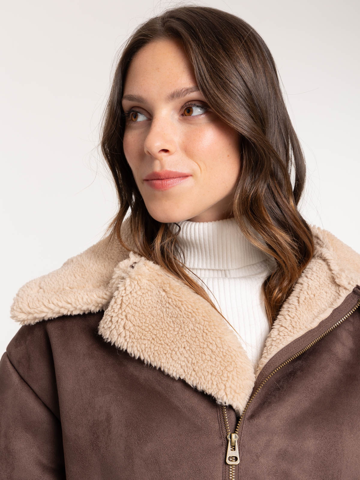 Bombardier suédine marron femme Bombardier suédine marron femme