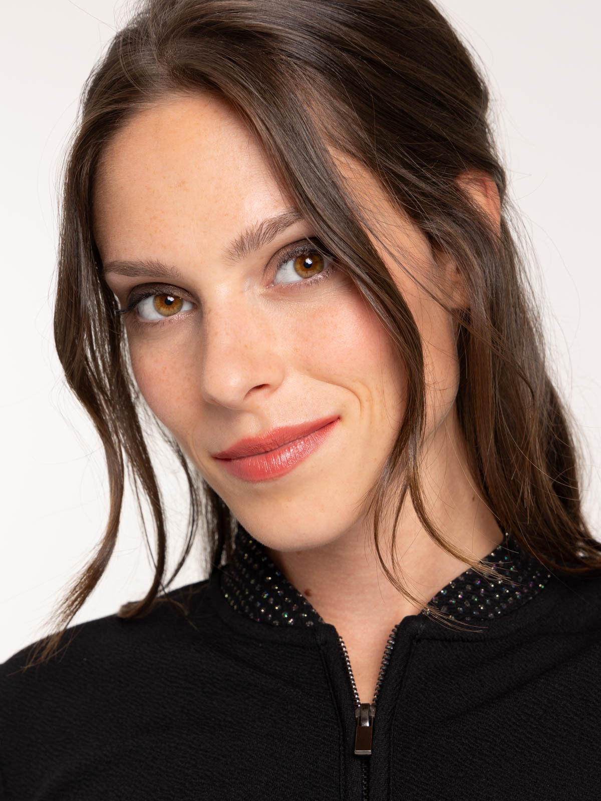 Veste teddy noire femme