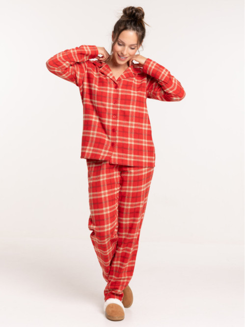 Pyjama de noël à carreaux femme Pyjama de noël à carreaux femme