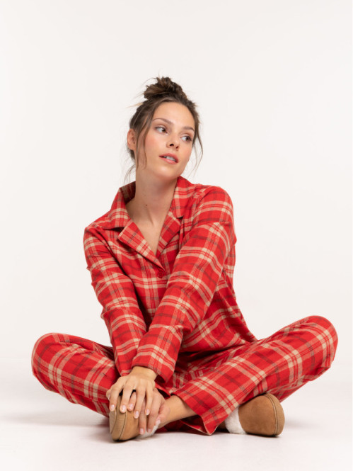 Pyjama de noël à carreaux femme Pyjama de noël à carreaux femme