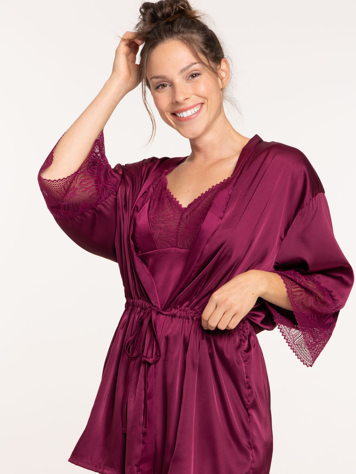 Kimono coloris figue femme
