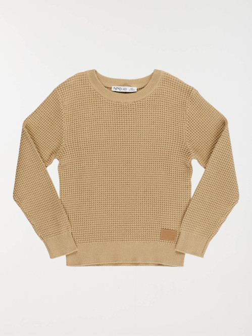 Pull kraft col rond garçon (3-12A)