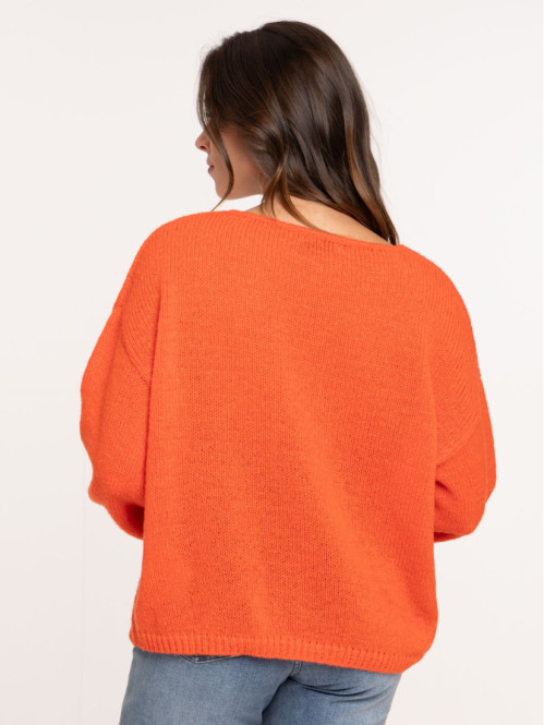 Pull col V rouge femme Pull col V rouge femme